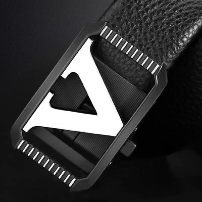 Men's Designer High quality Genuine Leather Belts Letter 'V' | Classic Exquisite Waist Strap