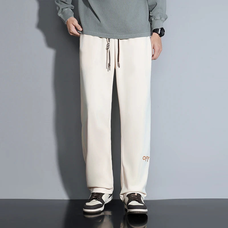 Contemporary Men's Fashion Trousers Loose Silhouette Trendy Drawstring Detail Suited for a Variety of Occasions Comfort