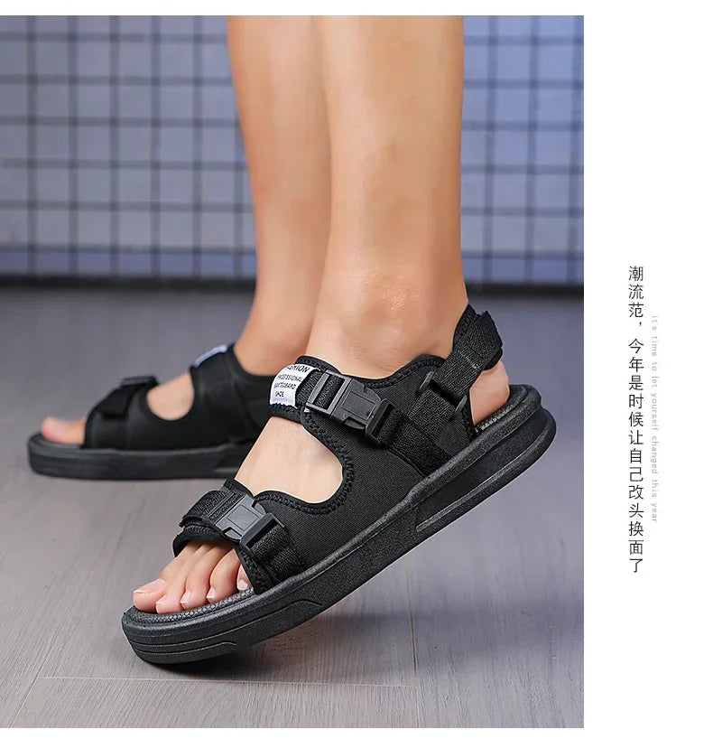 Men Sandals 2024 Trending Men's Luxury Sandals Man Summer 2024 Shiatsu Slippers Flat Sandal Beach Shoes Platform Sandals. Mens