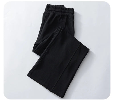 Women's Wide Leg Yoga Ninth Pants High Waisted Joggers Casual Sweatpants Pockets Sports Clothes Pilates Tracksuit Baggy Pants