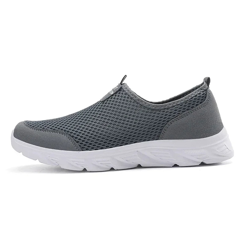Men Shoes Breathable Mesh Summer Lightweight Hiking Walking Casual Shoes Slip-On Driving Men's Loafers