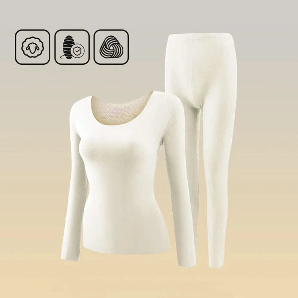 Women's Seamless Thermal Clothing Set 2 Pieces | Thick Double Layer Thermal Under Wear For Winter