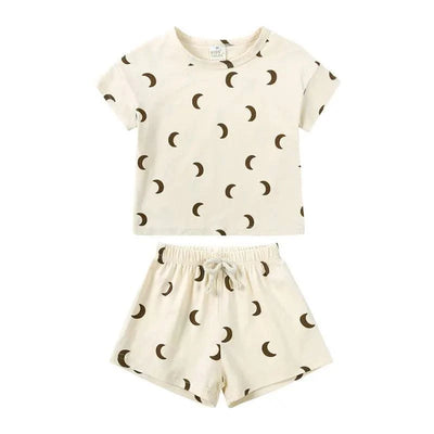 Summer Kids Clothes Boys Outfit Set Cartoon Print Cotton Short Sleeve Tops Shorts 2 Pcs Fashion Children Clothing 1-3 Years