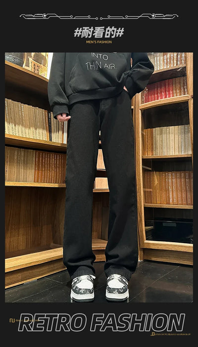 Autumn New Men's Jeans Baggy Straight Wide Leg Male Fashion Vintage Denim Pants Men Youth Popular Brand Streetwear Jean Trousers