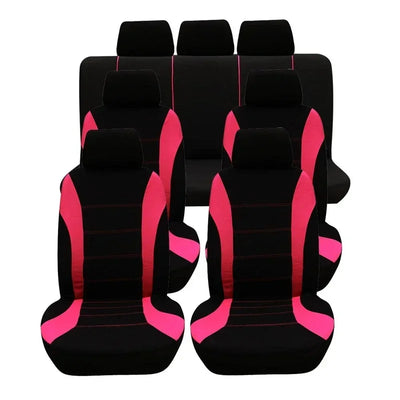 Seat Covers 9pcs Set Car Cushion Auto Accessories Seat Protect Five-Seat Universal Black Gray Blue Red
