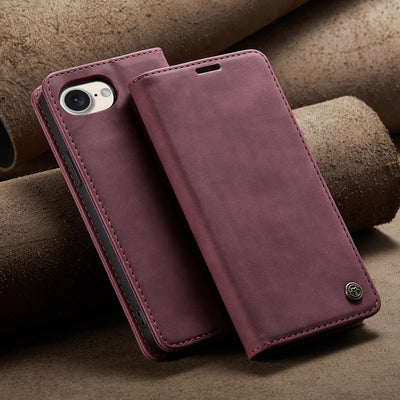 Flip Wallet Case for iPhone 16e 2025 Magnetic Folio Leather Cover with Card Holder Kickstand Shockproof Durable Protective Shell