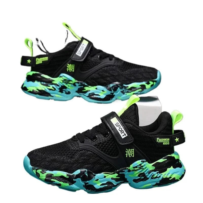 Children's Shoes Boys' Sports Shoes Summer Breathable Fly Woven Shoes Double Mesh Kid's Comfort Big Kids Pop Boys Soft Soled