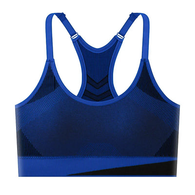 Women Breathable Sports Bra Absorb Sweat Shockproof Padded Gym Running Fitness Double Layer Seamless Yoga Sports Bra Underwear