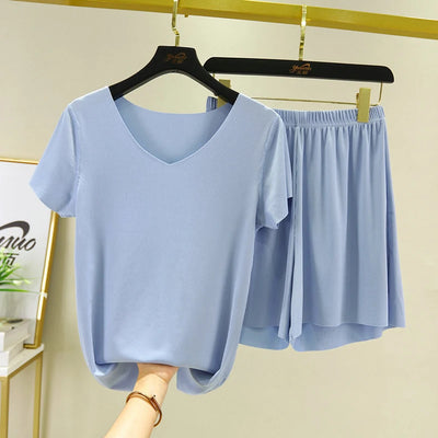 Female Home Clothes 2 Pieces Set Lady Home Suit Summer Women Lounge Wear Autumn Loose Homewear Suit for Women Pajamas Pants Set