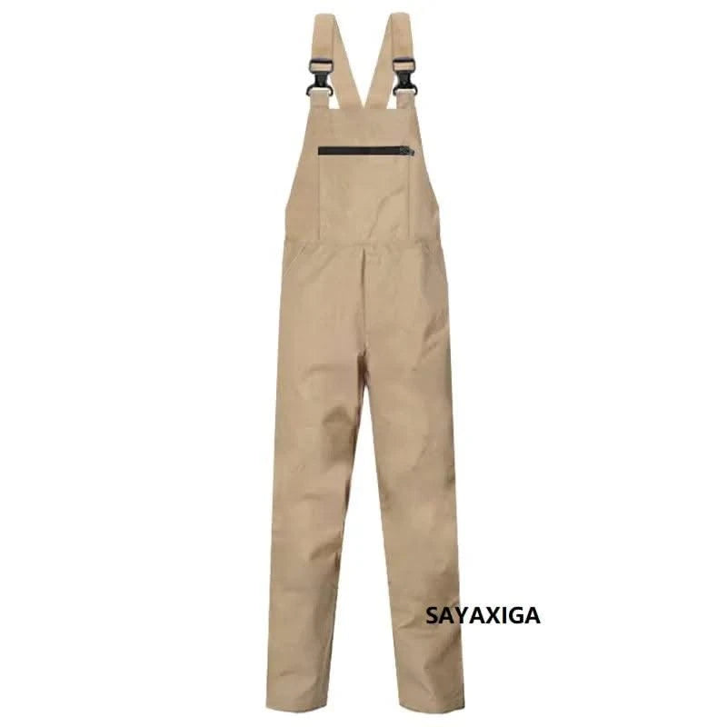 Bib Overalls Men Work Clothing Plus Size Protective Coveralls Strap Jumpsuits Multi Pockets Uniform Sleeveless Worker Pants 5xl