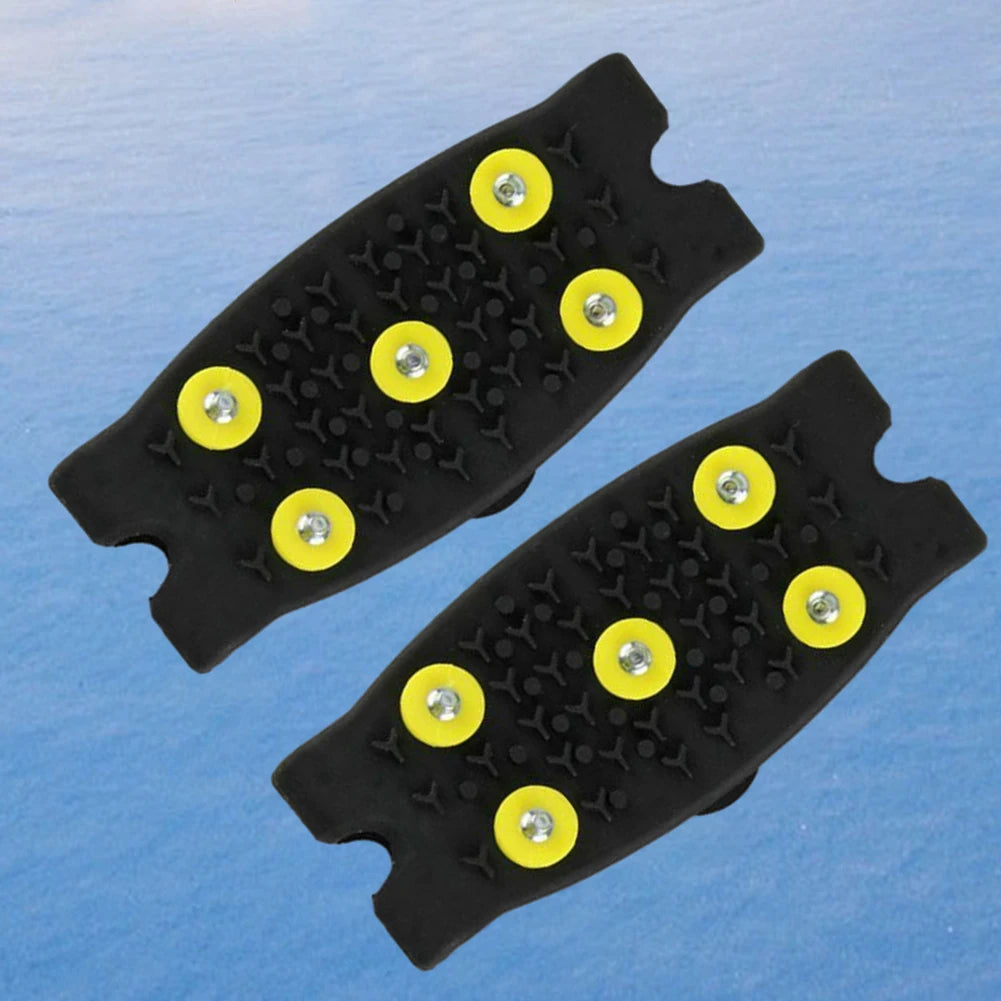5-Stud Climbing Crampons Anti Slip Mountaineering Cleats Unisex Snow Claw Shoe Covers Walking Hiking Accessories