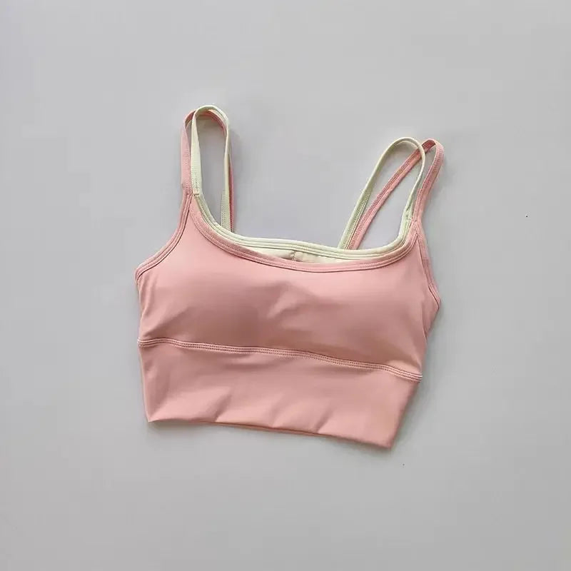 Women Breathable Sports Bra Shockproof Fitness Tops Push Up Gym Crop Top Brassiere Sport Bras Gym Workout Top Seamless Yoga Bra