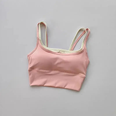 Women Breathable Sports Bra Shockproof Fitness Tops Push Up Gym Crop Top Brassiere Sport Bras Gym Workout Top Seamless Yoga Bra