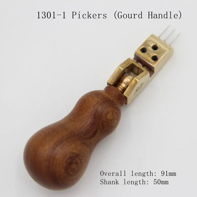 Piano tuning repair tools, pin pliers, pin headers, rotatable, retractable, bendable, gourd-shaped mahogany handle.