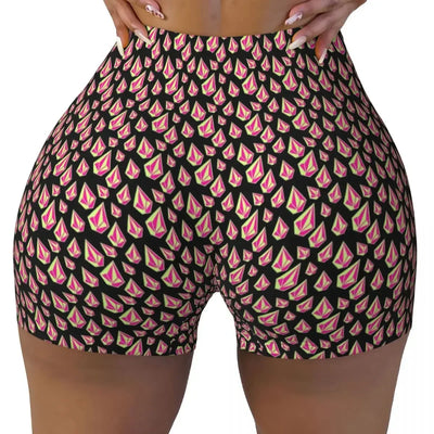 Custom Volcoms Symbol Running Volleyball Gym Shorts for Women Athletic Workout Yoga Shorts