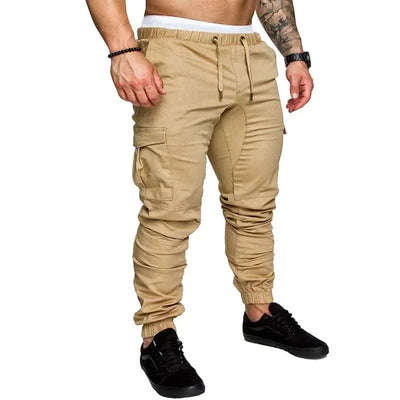 New Workwear Multi-pocket Trousers for Men, Woven Fabric Casual Pants, Leggings for Men Cargo Pants Joggers Mens Pants