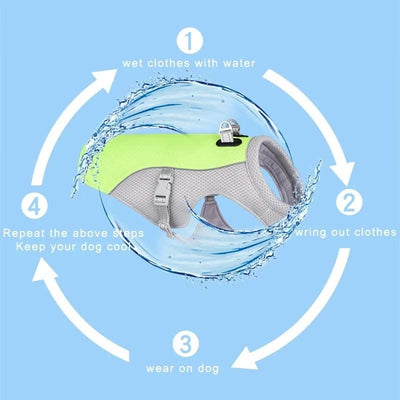 Summer Pet Dog Cooling Vest Heat Resistant Cool Dogs Clothes Breathable Sun-proof Clothing For Small Large Dogs Outdoor Walking