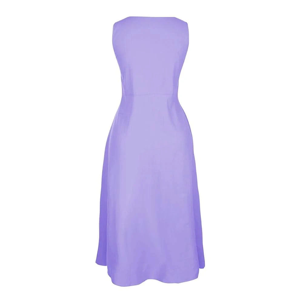 Cotton Linen Sleeveless Dress for Women Summer Pullover Skirt Vestidos Fashion Female Clothing Short Sleeved Loose Long Dress