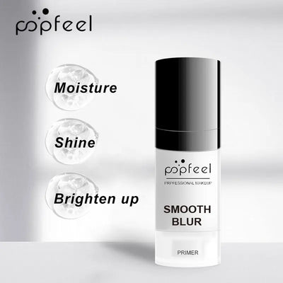 POPFEEL Silky Hydrating Color Brightening Primer - Long-Lasting Oil Control, Moisturizing Makeup Base for Flawless Application。