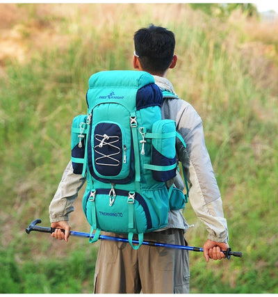 Outdoor Climbing Backpack with Rain Cover Hiking Camping Trekking Outing Bag Large Mountaineering Luggage Sports Rucksack