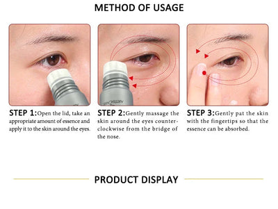 ARTISCARE Snail Face Cream + Peptide Eye Roller + Golden Eye Cream 3Pcs for Facial Moisturizing Serum Dark Circles Eye Care