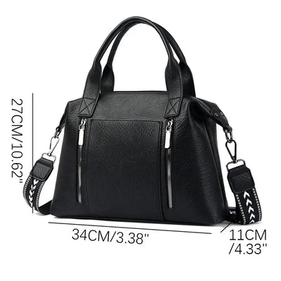 Women's Handbag Trend Designer Female Leather Multi-Pocket Shoulder Bag Luxury Brand Large Capacity Ladies Shopping Bag