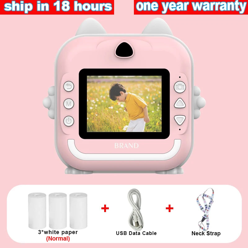 Digital Children Camera For Photography Instant Print Photo Kids Camera Mini Thermal Printer Video Educational Toys Gift