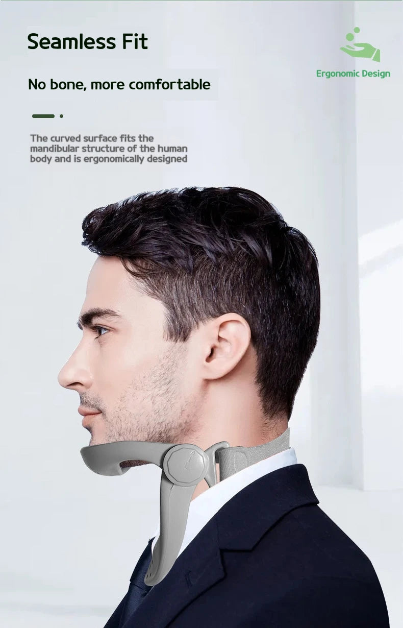 Neck brace, adjustable neck brace, neck traction device, anti sagging home correction fixing strap