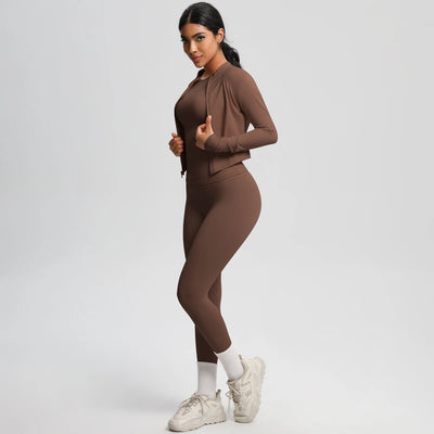 Women Sportswear Yoga Set Workout Clothes Athletic Wear Sports Gym Legging Fitness Top Long Sleeve Yoga Suit ﻿