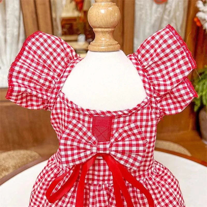 Pet Dog Clothes for Small Dogs Summer Dog Dress Fashion Print Puppy Princess Skirt Cute Flying Sleeve Cat Dress Pet Dog Costumes
