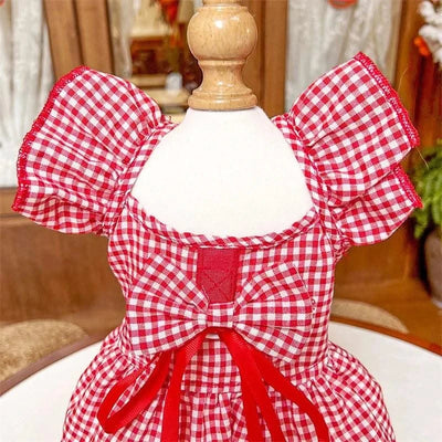 Pet Dog Clothes for Small Dogs Summer Dog Dress Fashion Print Puppy Princess Skirt Cute Flying Sleeve Cat Dress Pet Dog Costumes