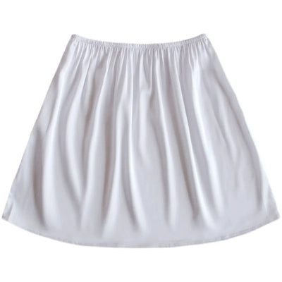 Satin Underskirt Half Slips Dress for Women Summer Thin Ice Silk High Waist Elastic Anti-Penetrating Underskirt Lining Petticoat