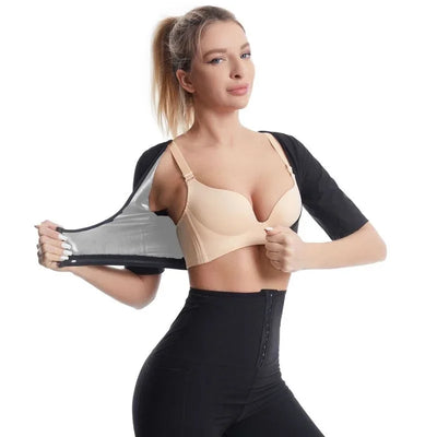 Upper Arm Shapers Compression Long Sleeves Women Arms Sauna Shapewear Shoulder Breast Support Push Up Fat Burner Sweat Corset