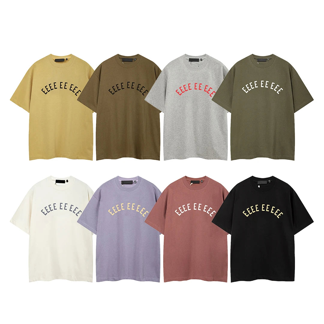 Trend Design Men's T-shirts Arch Letter Logo Streetwear Designer Brand Men's T-shirts Sets
