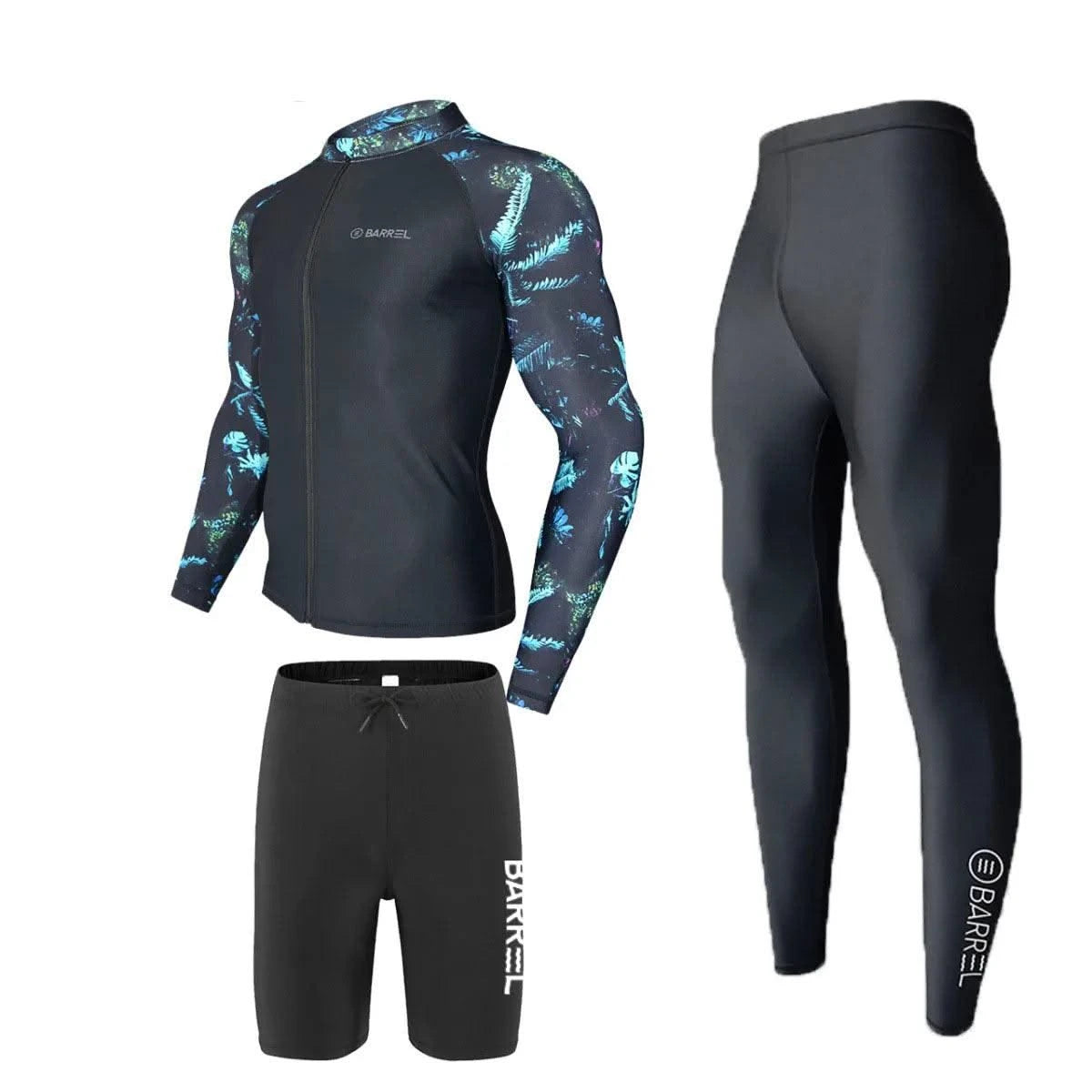 Long Sleeve Neoprene Wetsuit Women Rash Guards Swimwear Two-Piece Swimsuit Men Surfing Swimming Suit Beach Diving Bath Suit
