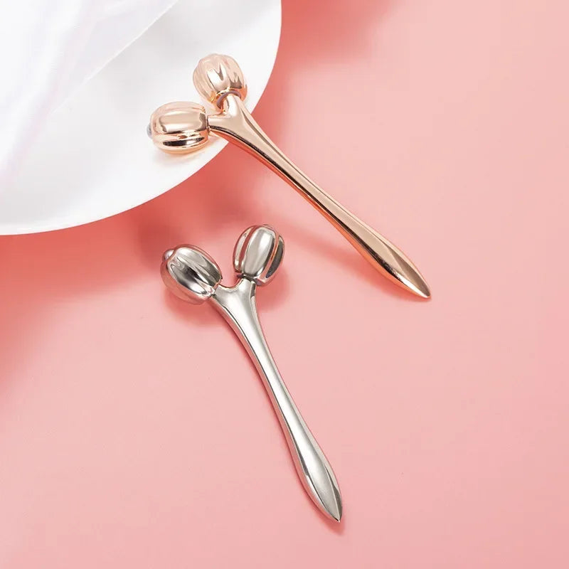 Double Roller Ball Eye Cream Massage Stick Facial Massager Lift Import Eye Care Tool Under-Eye Puffiness And Wrinkle Reduction