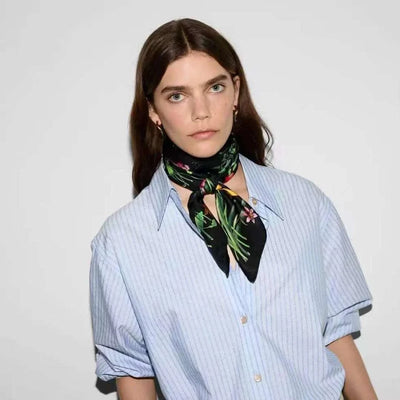 Silk Scarf: Modern Flair - Effortlessly Chic Styling.