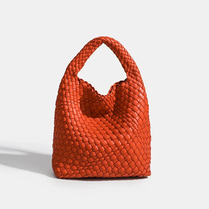 Designer bag Luxury 2024 woman bag Brand New Product PU Small size hand-woven bucket bag High quality Women's handbag