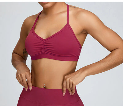 Sexy Scrunch Sports Bra Gym Top Women Running Back Cross Top Women Sportswear Yoga Underwear Fitness Workout Yoga ClothingWomen