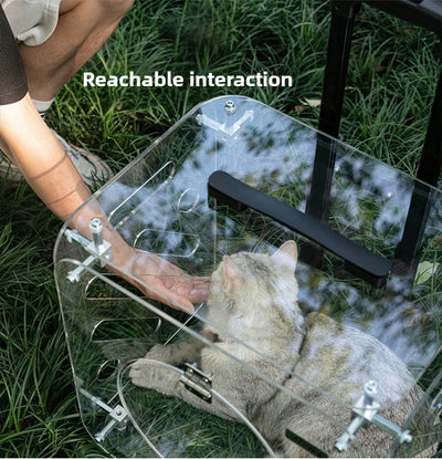 Portable Pet Outdoor Use Transparent Cat Bags Travel Box Large Space Breathable Mobile Easy Interaction Pet Carrying Supplies