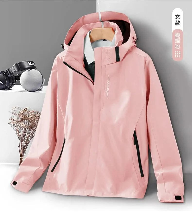 Waterproof Windbreaker Jackets For Women Men Camping Climbing Outdoor Hiking Coats Spring Autumn Unisex Outerwear