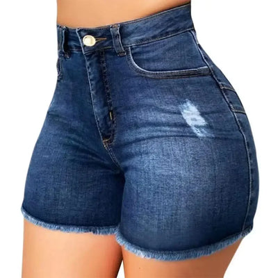 Slim Fit Elastic Jeans Shorts Breathable Comfortable Thin Denim Fashionable Comb Short Hair Design Women's Summer Shorts
