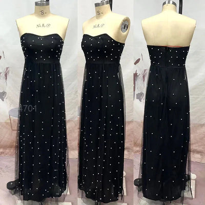Fashion Black Backless Long Dress Women Elegant Sleeveless High Waist Evening Robe 2025 Chic Female Night Club Party Vestidos