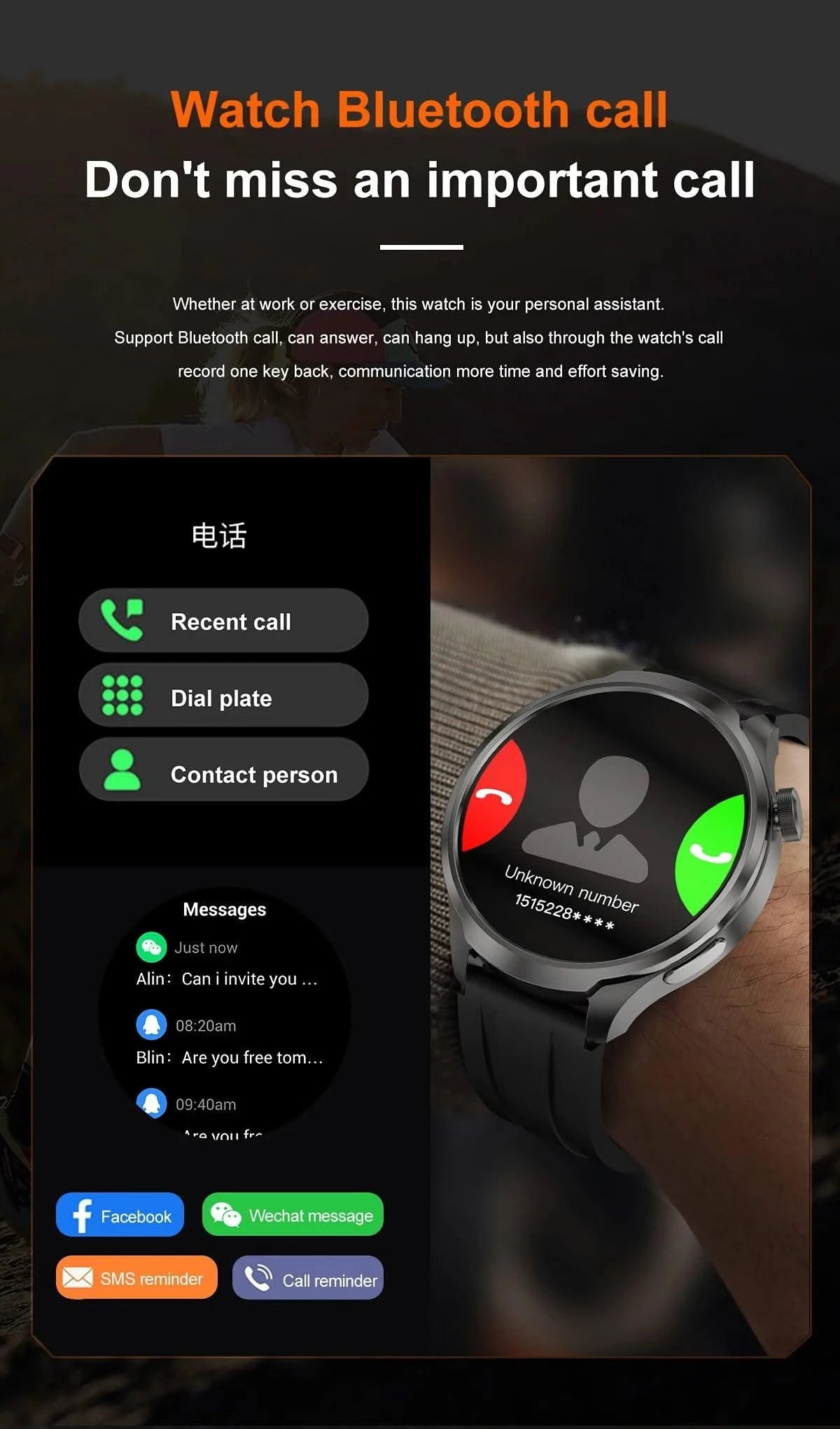 2025 New For HUAWEI High-end Sports Smart Bracelet Men GPS NFC 1.85 AMOLED Screen Compass Waterproof Bluetooth Call Smartwatches
