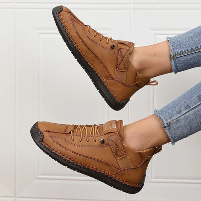 Women's Boots Mid Top for Summer British Style Retro Anti Slip Workwear Shoes Fashionable Luxurious Design Couple's Loafers