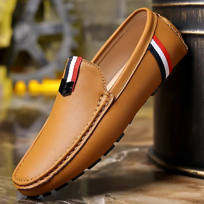 MAEDEF Men's Loafers High Quality Anti-slip Casual Shoes Men's Leather Loafer Outdoor Breathable Lightweight Soft Driving Shoes