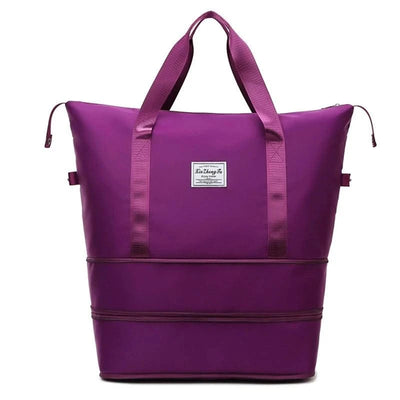 Travel Bag Women Shoulder Bag Quality Casual Handbag Double Zipper Expansion
