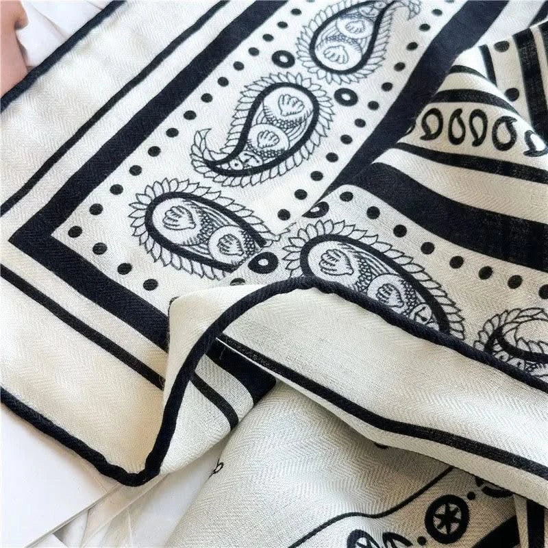 Large Square Wool Blanket Scarf Wraps Women Shawl 132x132CM