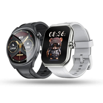 KUMI KU7 Smartwatch 1.96" AMOLED, AI Voice Assistant, Bluetooth Call, SOS Alert, 100+ Sports, Health Monitor