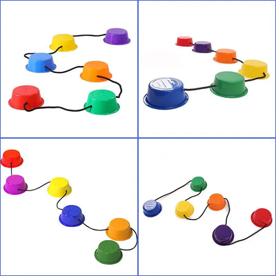 Montessori Rainbow Balance Stone Sensory Integration Training Toys Parish Sports Teaching Aids Party Activities Children Games